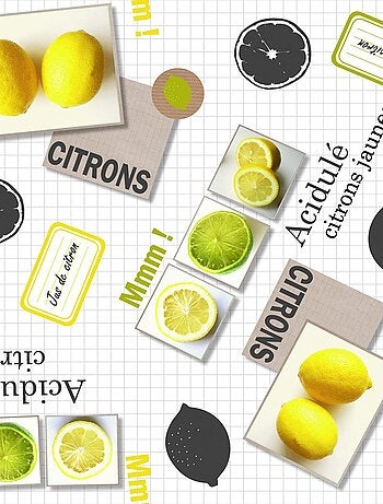 Nappe Toile cirée au mètre Modele Parfum Citron
