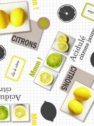 Nappe Toile cirée au mètre Modele Parfum Citron