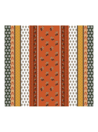 Nappe Toile cirée au mètre Provencela Terracotta/Kaki