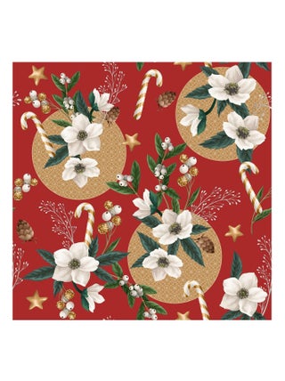 Nappe Toile cirée au mètre Roselle de Noel