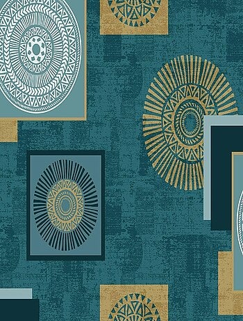 Nappe Toile cirée au mètre Solar bleu