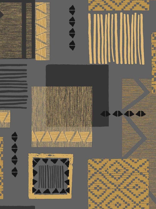 Nappe Toile cirée au mètre Tanzania anthracite - Kiabi