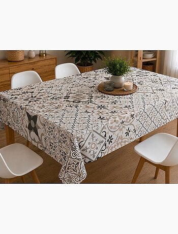 Nappe toile cirée au mètre taorminas gris