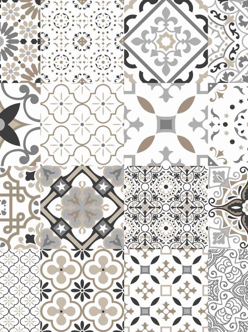 Nappe toile cirée au mètre taorminas gris - Kiabi