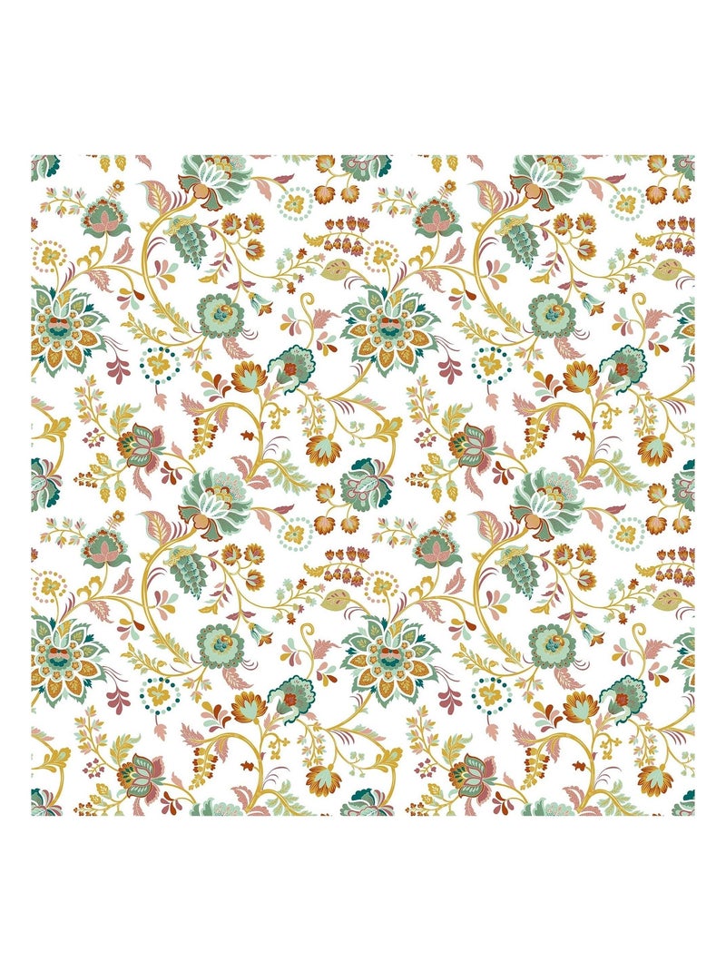 Nappe Toile cirée au mètre Topaze fleurie Blanc - Kiabi