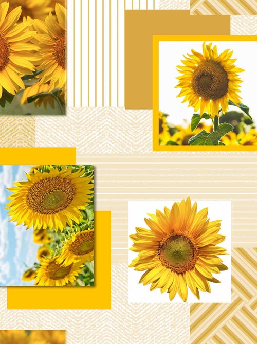 Nappe Toile cirée au mètre Tournesol - Kiabi