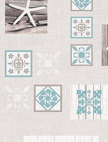 Nappe toile cirée au mètre tribord gris