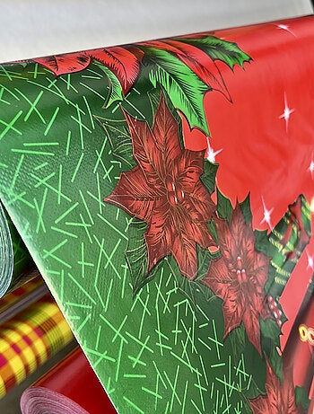 Nappe Toile Cirée de Noël Motif Bougies Au Mètre