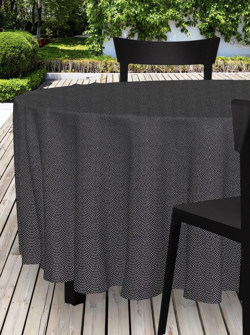 Nappe toile cirée ronde 160 cm PAON anthracite Gris - Kiabi
