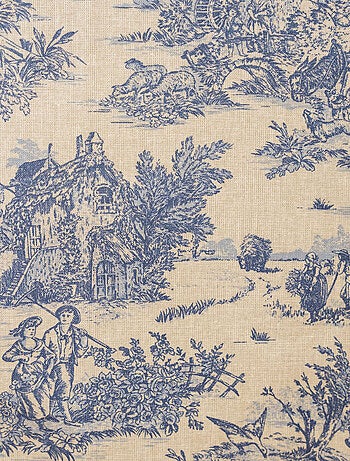 Nappe toile de Jouy rectangulaire plastifiée
