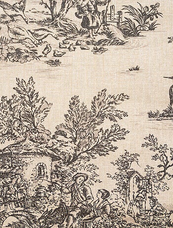 Nappe toile de Jouy rectangulaire plastifiée