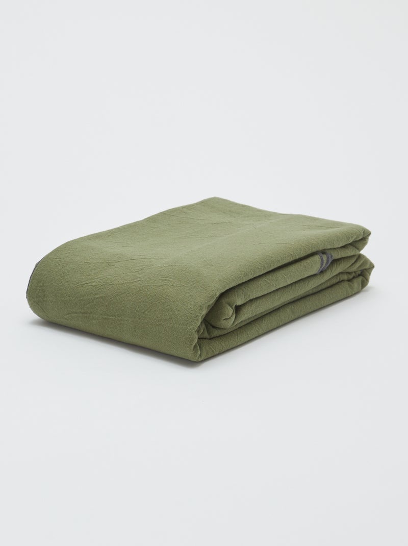 Nappe unie 150 x 150 cm en coton - Kiabi Home Kaki - Kiabi