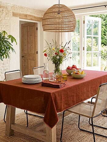 Nappe unie 150 x 150 cm en coton - Kiabi Home