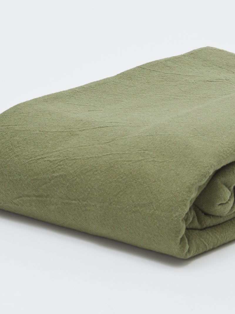 Nappe unie 150 x 200 cm en coton - Kiabi Home Kaki - Kiabi