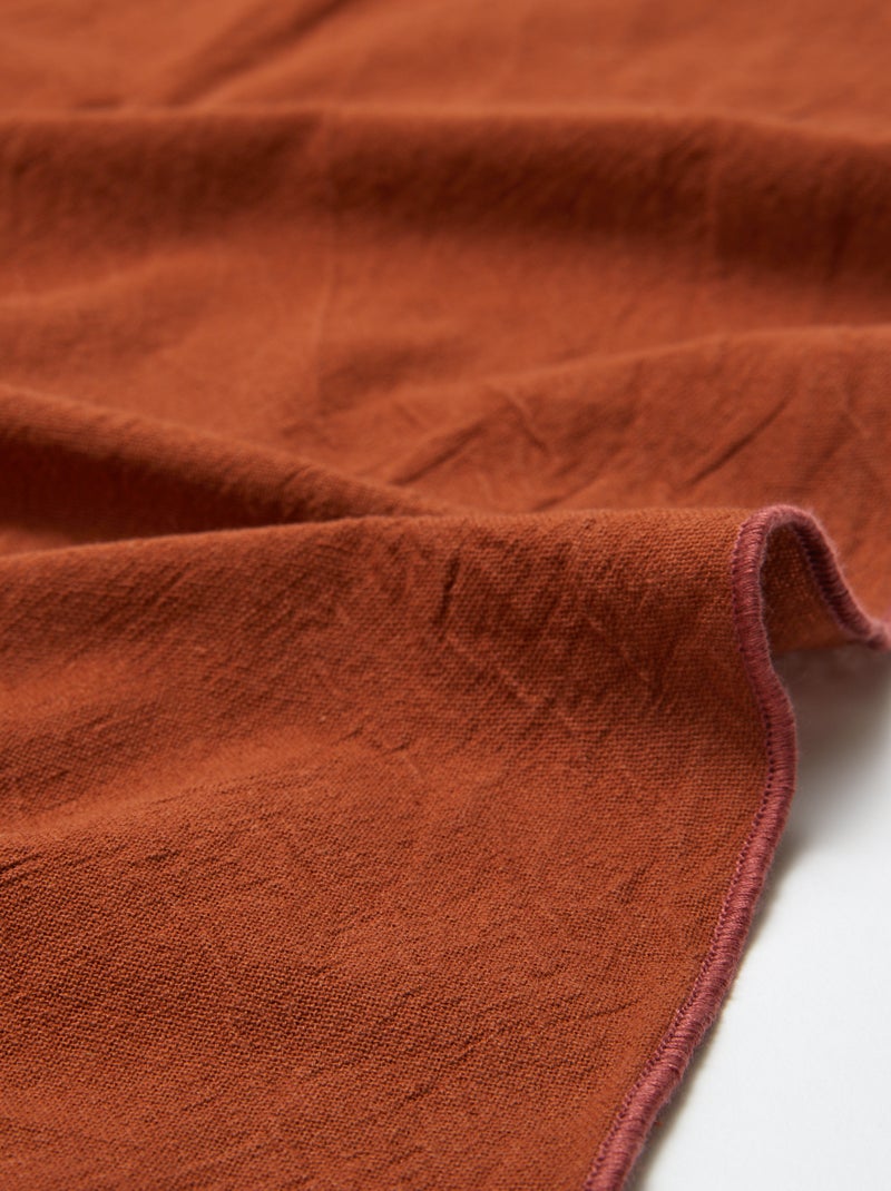Nappe unie 150 x 200 cm en coton - Kiabi Home Orange - Kiabi