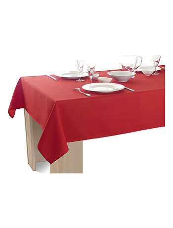 Nappe Unie Anti-taches Rouge
