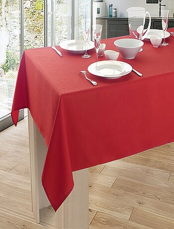 Nappe Unie Anti-taches Rouge