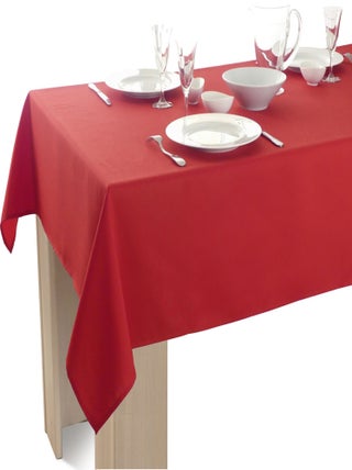 Nappe Unie Anti-taches Rouge