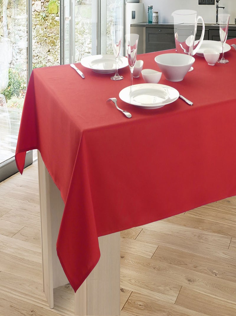 Nappe Unie Anti-taches Rouge Rouge bordeaux - Kiabi