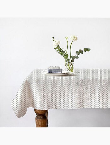 Nappe VOGUE rectangulaire déperlante anti-taches motif géométrique – 4 serviettes coton Future Home