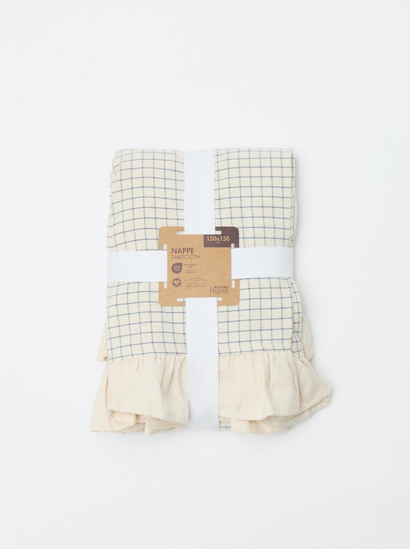 Nappe volantée (150 x 150 cm) Beige - Kiabi