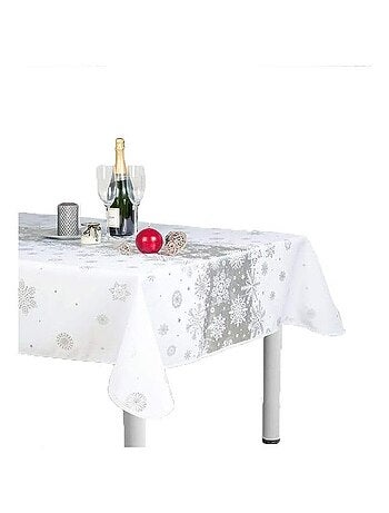 Nappes de Fêtes Polyester Neige De Noël PROMO LINGE