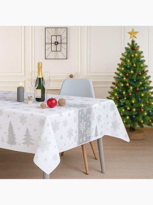Nappes de Fêtes Polyester Neige De Noël PROMO LINGE - Kiabi