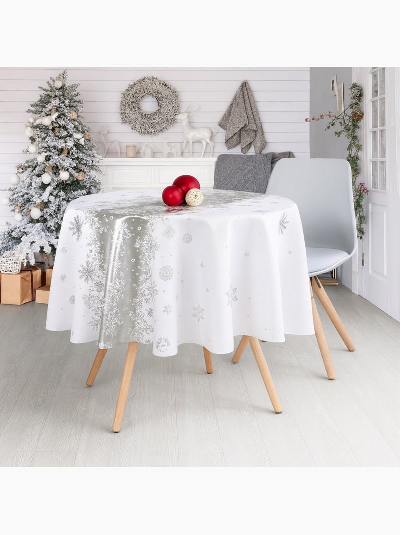Nappes de Fêtes Polyester Neige De Noël PROMO LINGE Blanc - Kiabi
