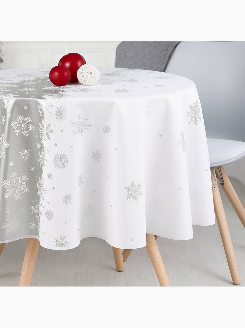 Nappes de Fêtes Polyester Neige De Noël PROMO LINGE Blanc - Kiabi