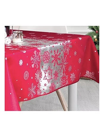 Nappes de Fêtes Polyester Neige De Noël PROMO LINGE