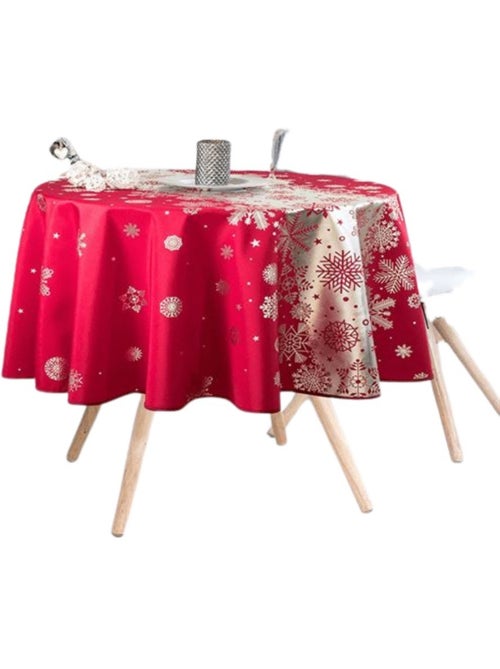 Nappes de Fêtes Polyester Neige De Noël PROMO LINGE - Kiabi
