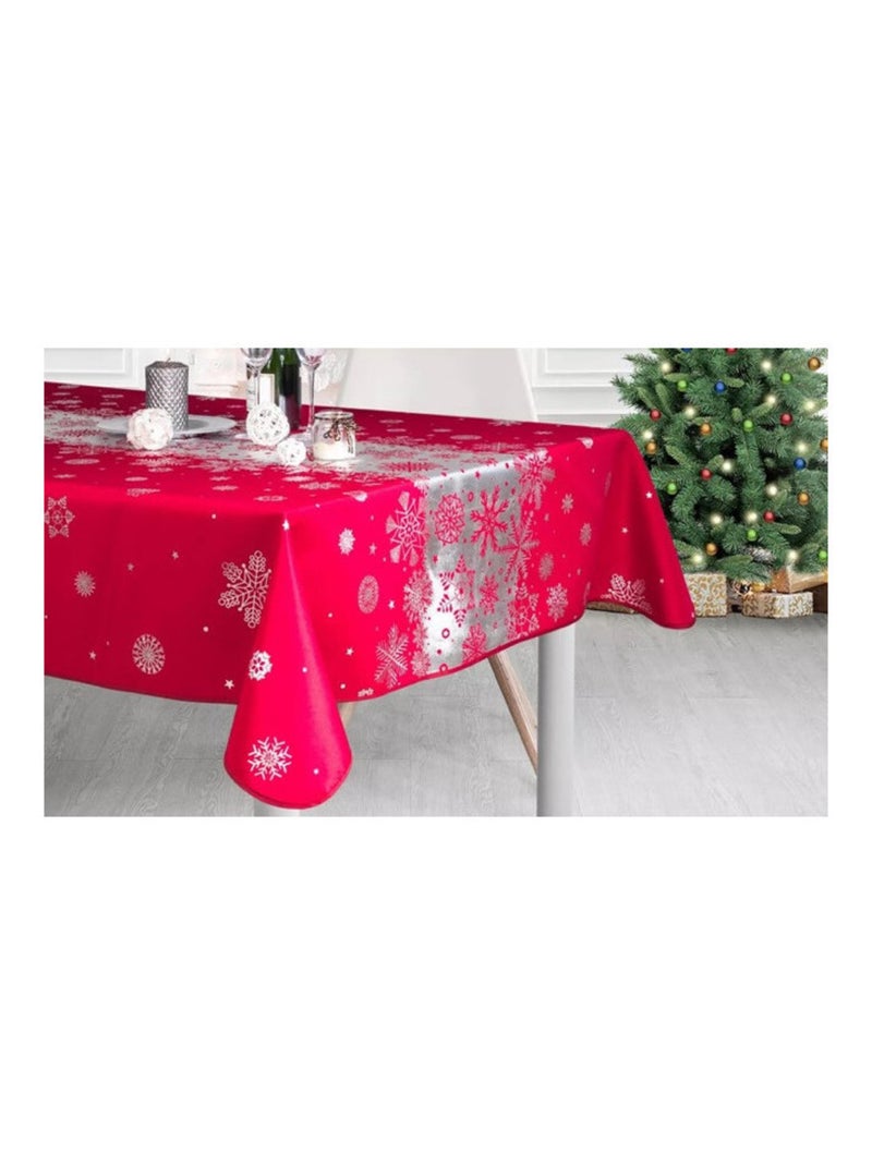 Nappes de Fêtes Polyester Neige De Noël PROMO LINGE Rouge - Kiabi