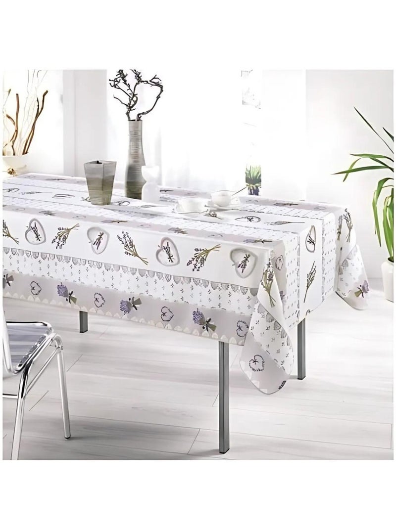 Nappes Polyester Charme Naturel PROMO LINGE Blanc Gris - Kiabi