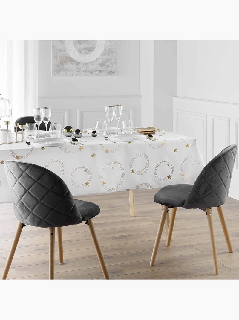 Nappes Polyester Métallisé Star PROMO LINGE Blanc - Kiabi