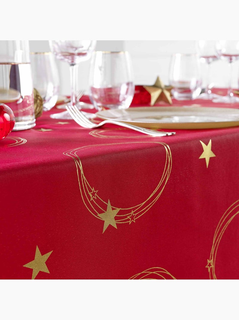 Nappes Polyester Métallisé Star PROMO LINGE Rouge - Kiabi