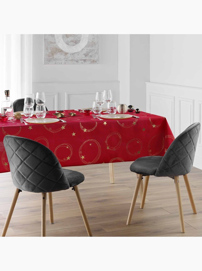 Nappes Polyester Métallisé Star PROMO LINGE Rouge - Kiabi