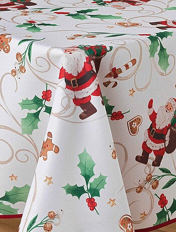 Nappes Polyester Père Noël Blanc PROMO LINGE