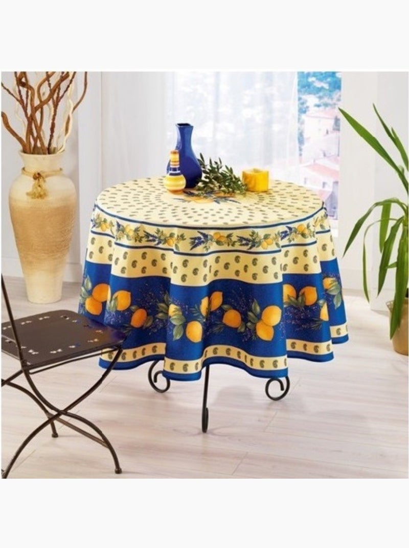 Nappes Polyester Provençale Citron PROMO LINGE Bleu Bleu - Kiabi