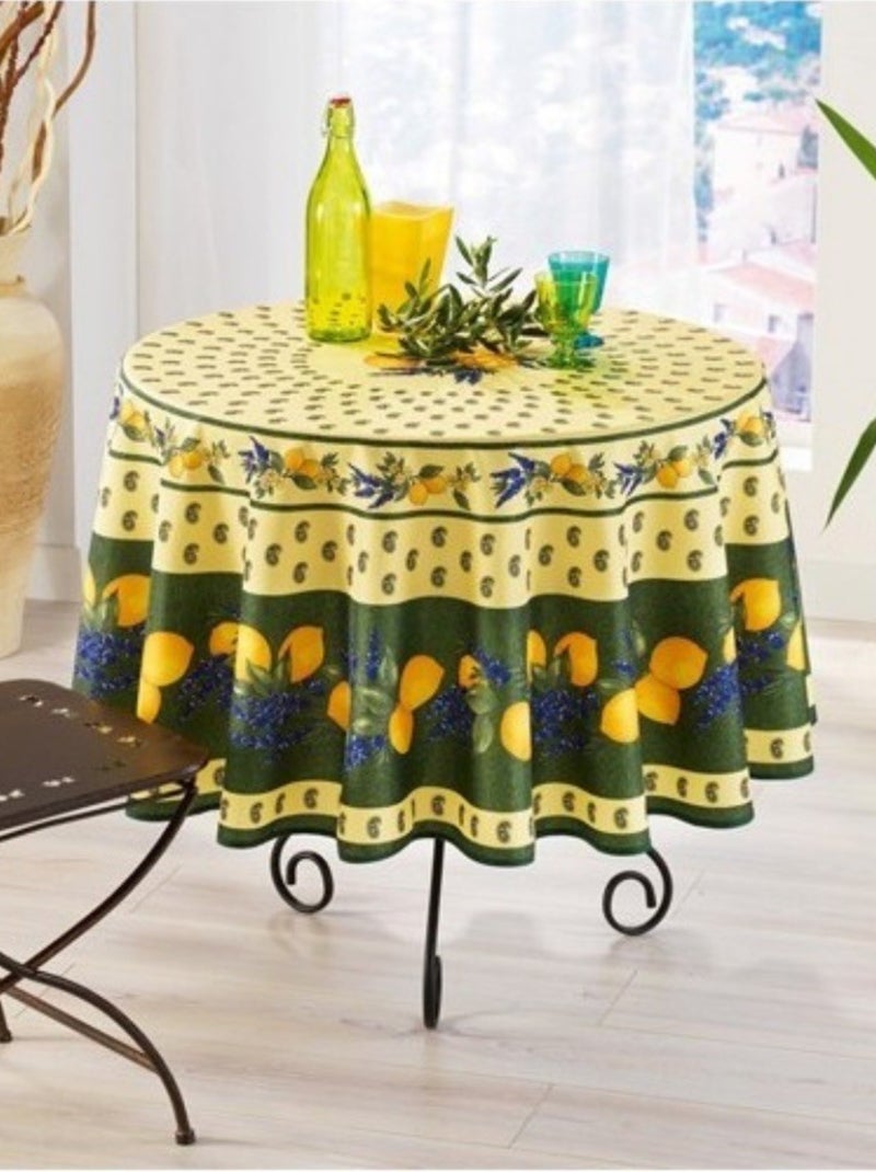 Nappes Polyester Provençale Citron PROMO LINGE Vert - Kiabi