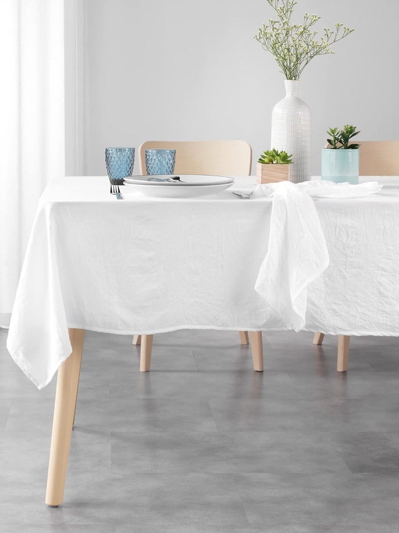 Nappes polyester suzy douceur d'intérieur Blanc - Kiabi