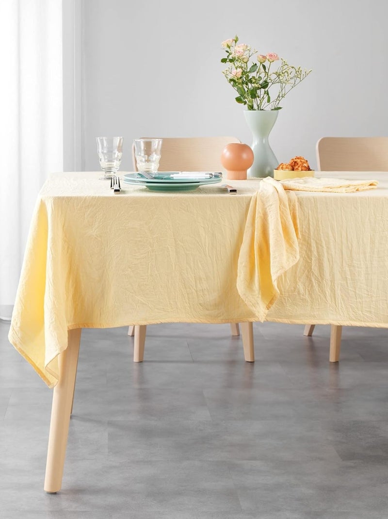 Nappes polyester suzy douceur d'intérieur Jaune - Kiabi