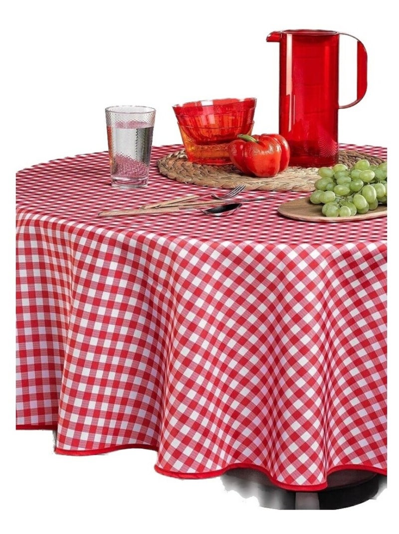 Nappes Toile Cirée - PROMO LINGE - PVC - 220 X 140 Cm - Rouge - Maison