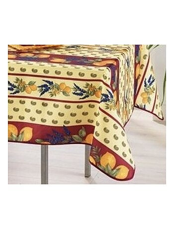 Nappes Provençales Polyester Citron PROMO LINGE