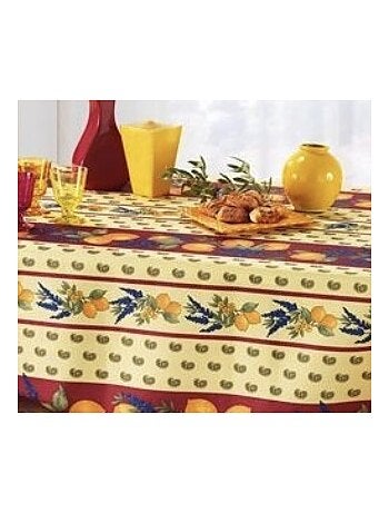 Nappes Provençales Polyester Citron PROMO LINGE