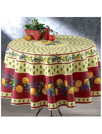 Nappes Provençales Polyester Citron PROMO LINGE