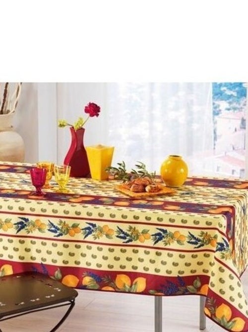 Nappes Provençales Polyester Citron PROMO LINGE - Kiabi