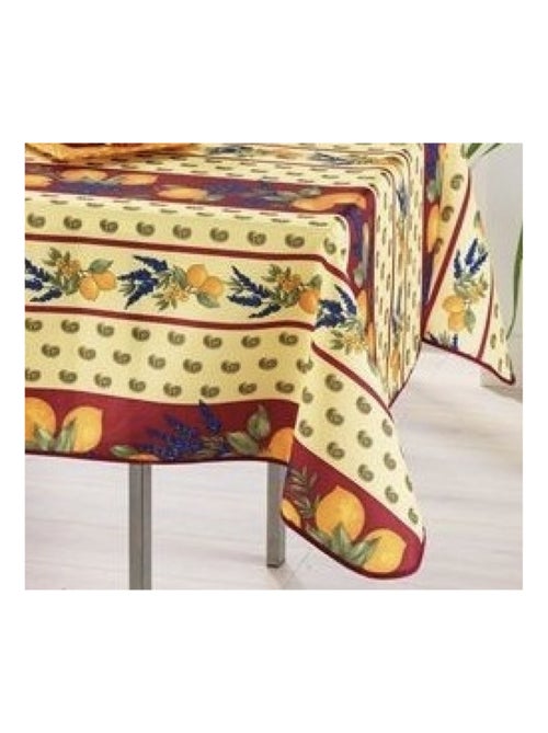 Nappes Provençales Polyester Citron PROMO LINGE - Kiabi