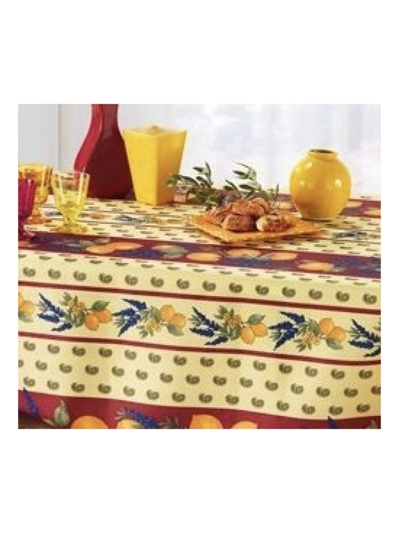 Nappes Provençales Polyester Citron PROMO LINGE Rouge - Kiabi