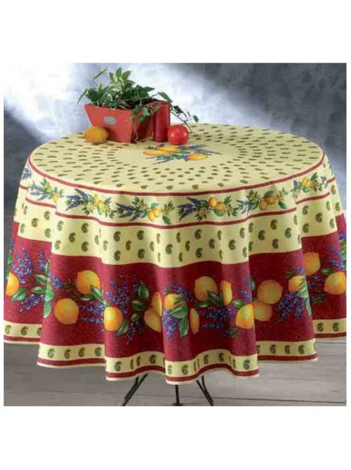 Nappes Provençales Polyester Citron PROMO LINGE - Kiabi