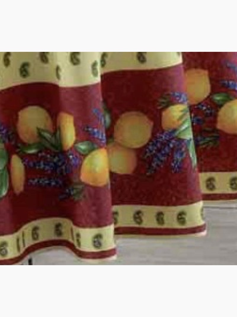 Nappes Provençales Polyester Citron PROMO LINGE Rouge - Kiabi